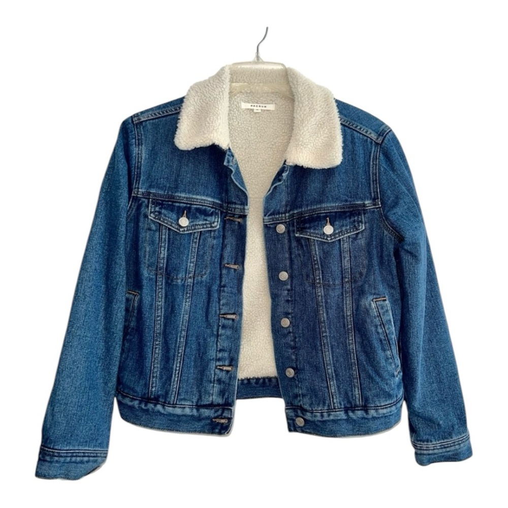 Pacsun Sherpa Lined Denim Jacket Size small